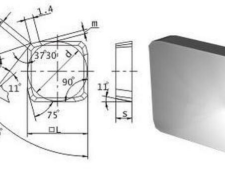 Пластина SPKN - 1203 EDR Р40 квадратная (03371) гладкая без отверстия с зачистными фасками