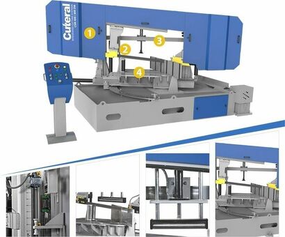 Станок ленточнопильный полуавтоматический CUTERAL CSM 400/800 DM