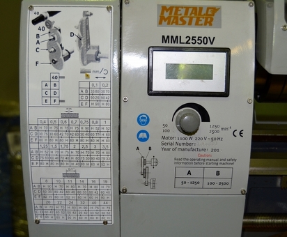 Настольный токарный станок Metalmaster MML 2550 V (MML 250x550 V)