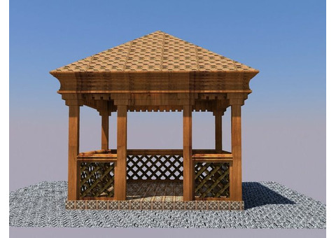 Двухэтажные беседки из дерева, построить мангалы в садовом стиле, кирпич-тандыры