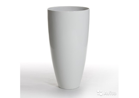 Кашпо senza vase large white, D64xH120