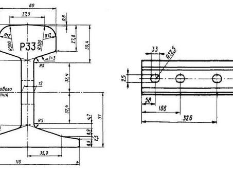 Купить вес рельса РЖД Р65 25 метров - цены, характеристики, доставка | Название компании