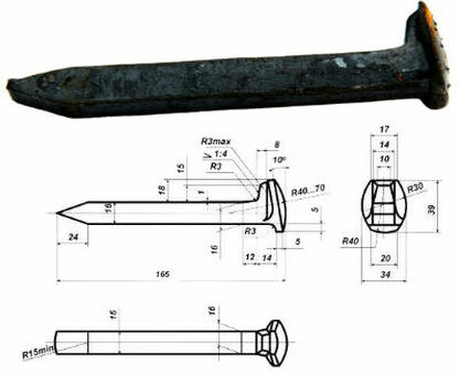 Купить железнодорожный костыль РЖД со скидкой