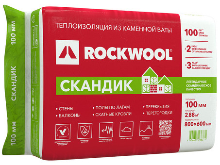 Купить Rockwool Scandic 100 мм в Москве | Лучшие предложения и скидки