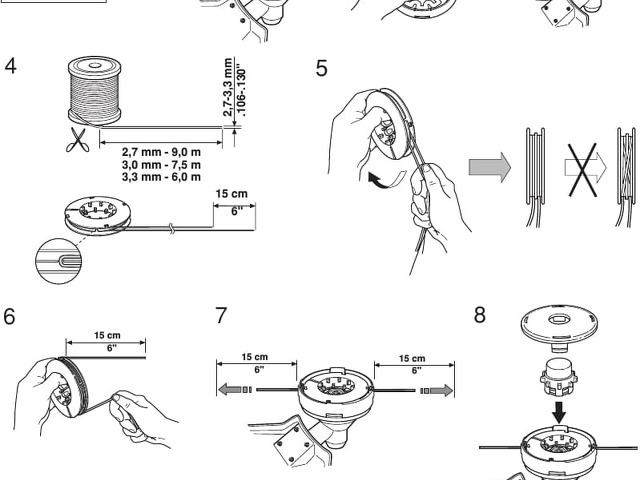 Как заправить леску в автоматическую катушку триммера. Схема намотки катушки триммера. Катушка для триммера чертеж. Катушка для триммера схема разборки. Схема намотки лески на катушку триммера штиль.