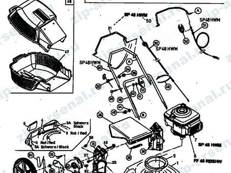 Высокопроизводительная газонокосилка MTD SP 48 HWM