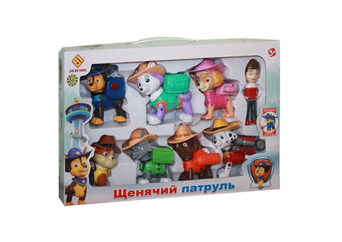 Набор Спасателей Paw Patrol с рюкзаком-трансформером 7 шт и Райдер