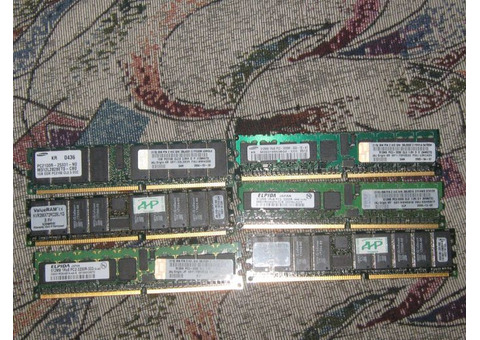 Продам оперативку для серверов DDR2 512 DDR 1024MB