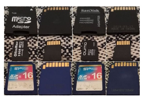Карты памяти 16-32 Гб 2 microSDHC, 2 SDHC, Class 6-10