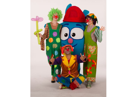 Клоуны на детский день рождения, заказ аниматора, шоу мыльных пузырей, шары
