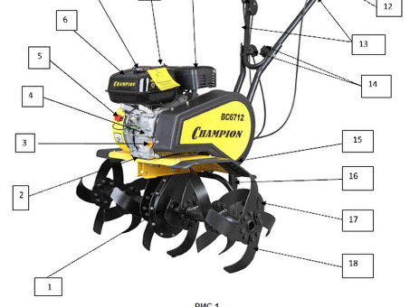 Культиватор Champion BC5712 - мощный и эффективный