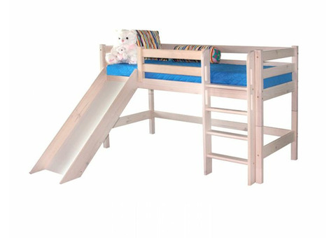 Кровать детская низкая 'Соня'№13 с прямой лестницей и горкой