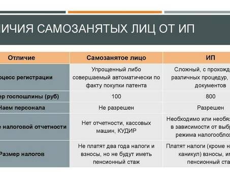 Основные различия между индивидуальными предпринимателями и самозанятыми: преимущества и недостатки