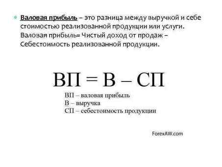 Разница между выручкой и валовой прибылью | Название компании