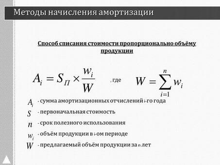 Виды продукции, пропорциональные объему амортизации