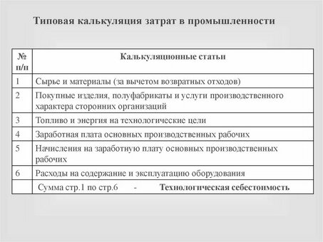 Оценка затрат важна для производственной отрасли