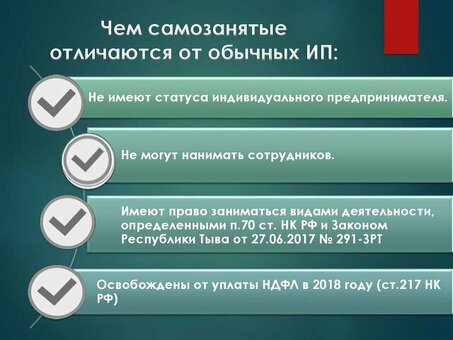 Преимущества самозанятости и индивидуального предпринимателя