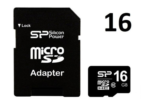 Карта памяти microSD 16Gb 10 class c переходником