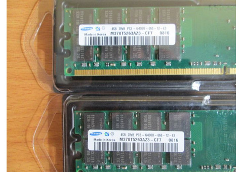 Модули памяти DDR-2 Samsung 4 Гб РС2-6400 800 МГц для плат с процессором AMD.