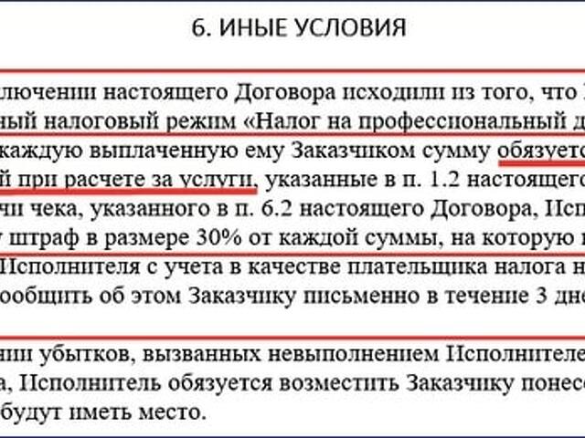 Договор оказания услуг самозанятого с физическим лицом образец