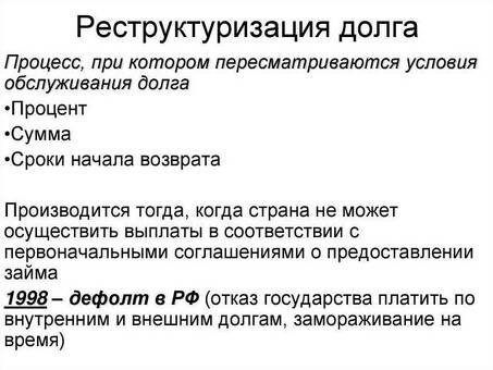 Услуги по реструктуризации долга: услуги, помогающие справиться с задолженностью