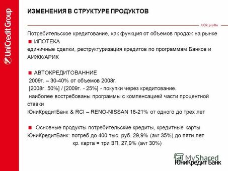 ЮниКредит Банк: ЮниКредит: Услуги по восстановлению кредита