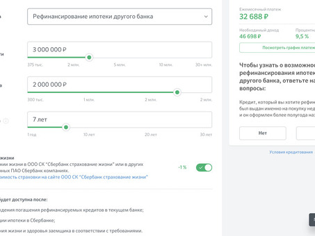 Рефинансирование кредита в Сбербанке: условия для Сбербанка: 2022 год