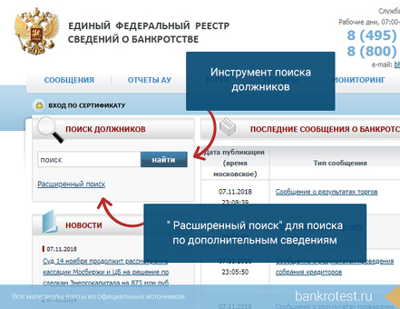 Информация о банкротстве физических лиц - доступные профессиональные услуги