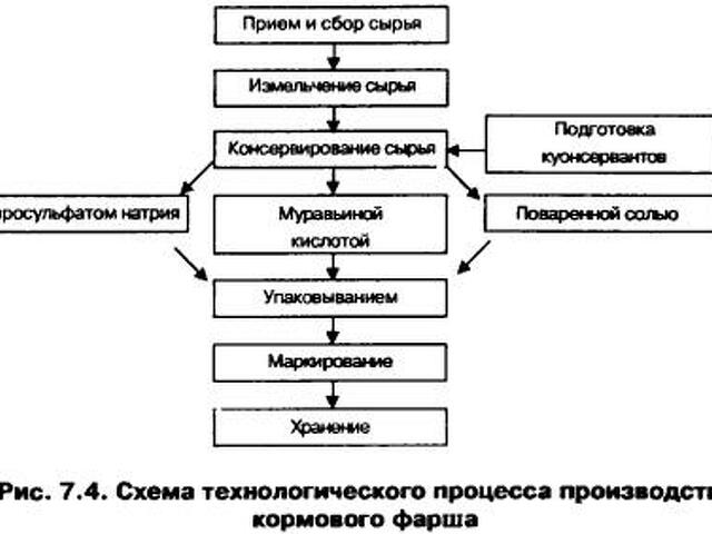 Технологическая схема производства кормовой муки