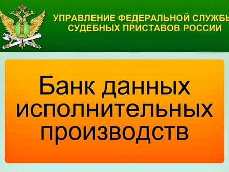 УФССП по Москве: банк данных по исполнительным производствам