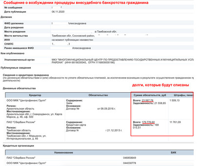 Банкротство частных лиц в МФЦ: профессиональная помощь в решении финансовой ситуации