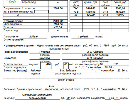 Как подготовить авансовые отчеты на основе квитанций