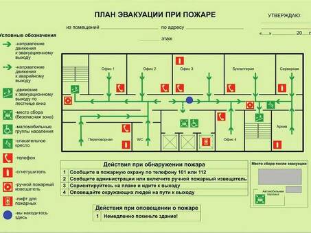 Планы эвакуации при пожаре - Обеспечение безопасности в случае пожара