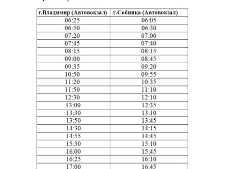 Расписание автобусов Владимир Москва - найдите свой следующий рейс прямо сейчас!