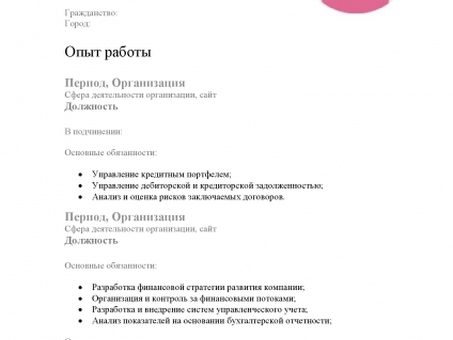 Бесплатно скачать пустой шаблон резюме - заполняемый бланк резюме