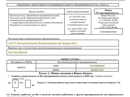 Форма ОКУД для индивидуальных предпринимателей - получите документы быстро и просто