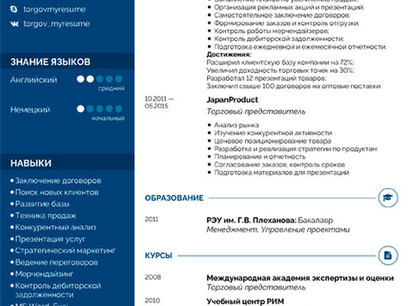 Резюме торгового представителя | Резюме торгового представителя образец Грамотное заполнение Основные навыки для торговых представителей.