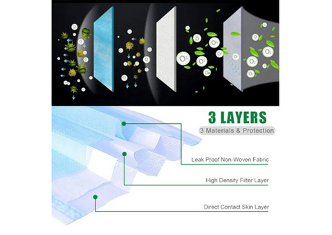 Маски медицинские оригинальные 3-х слойные