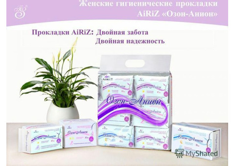 Гигиенические прокладки AIRIZ «Озон и Анион»