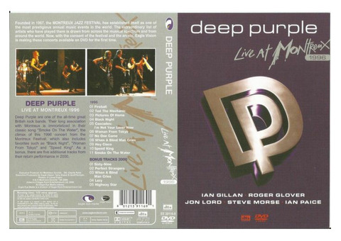 Deep purple Live AT Montreux 1996, 2000 на DVD-диске