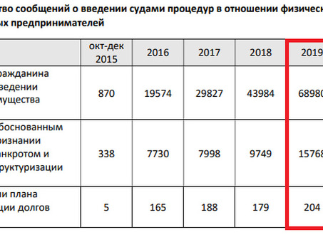 Судебные решения по банкротству физических лиц в 2019 году: информация и консультации