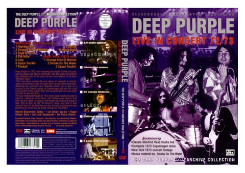 Deep purple Live In Concert на DVD-диске