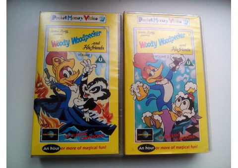 Видеокассеты Woody Woodpecker volume 1.2.