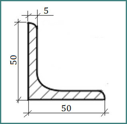 Вес уголка 45х45х5