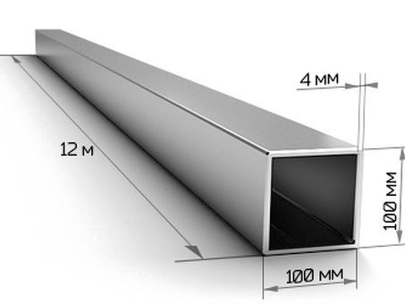 Вес трубы 100х100х4 1 метр из металлопроката: узнайте точные данные