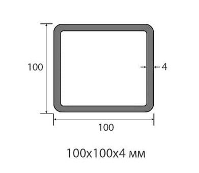 Металл и металлопрокат: труба 100x100x4 - вес, цены и характеристики