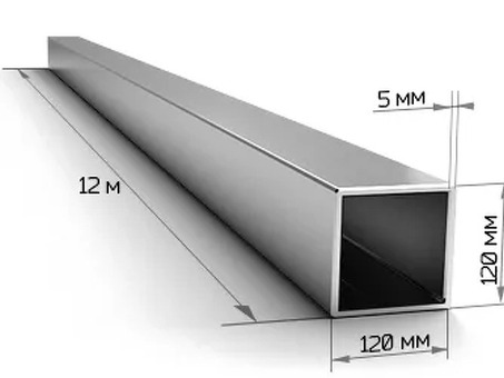 Металл и металлопрокат: труба 120х120х5, вес 1 метра - купить