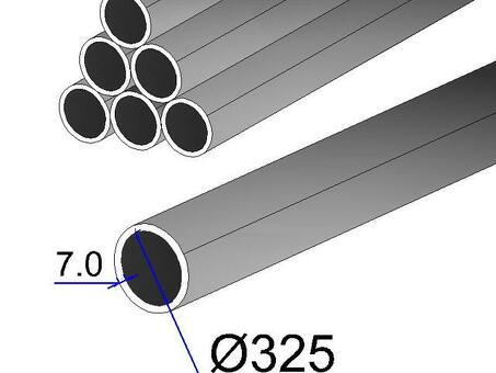 Купить стальную трубу диаметром 325х7 весом 1 метр - металл и металлопрокат