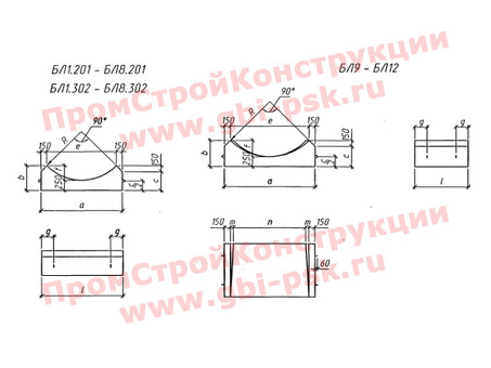 Купить лекальный блок БЛ11 серия 3.501.1-144, шифр 1484 для звеньев водопропускных труб по низкой цене от производителя