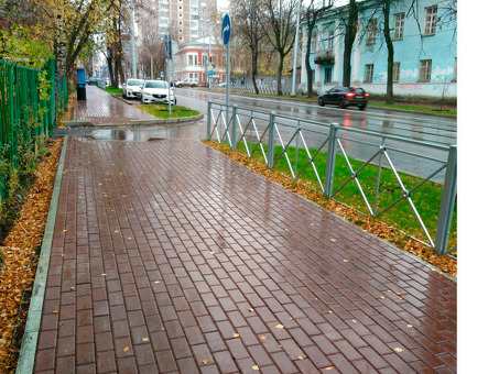 Купить бетонную брусчатку 100х100х60 серого цвета по низкой цене в Москве